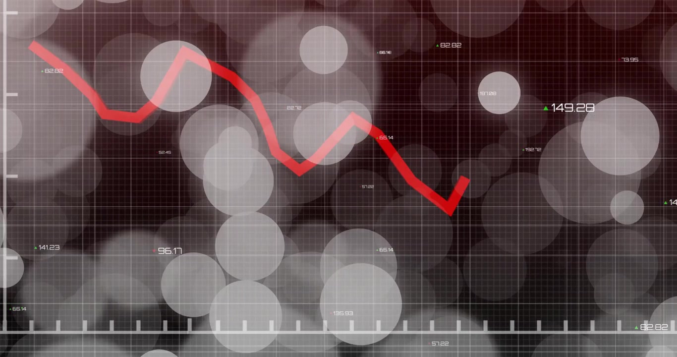 Data stream starting red jagged line plotting right on grid marking peaks with labels for analytics