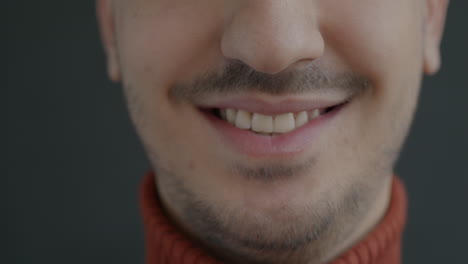 close-up smiling face of a man