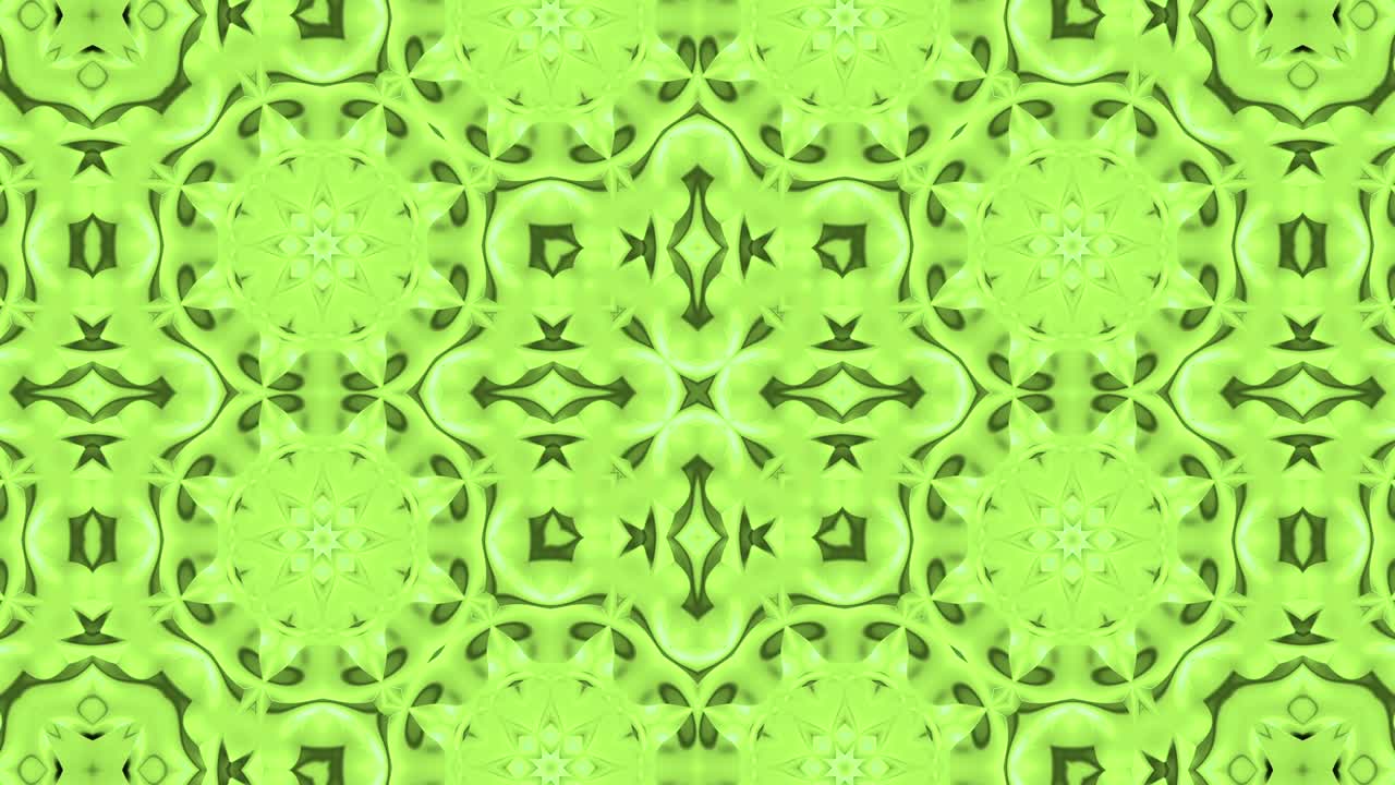 3d Looped abstract ornate decorative background. Hypnotic trendy kaleidoscope.