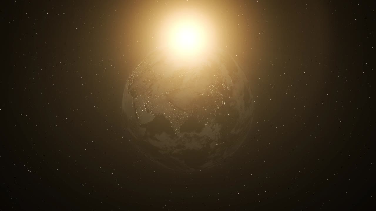 현실적인 지구의 낮과 밤의 전환 - 아시아