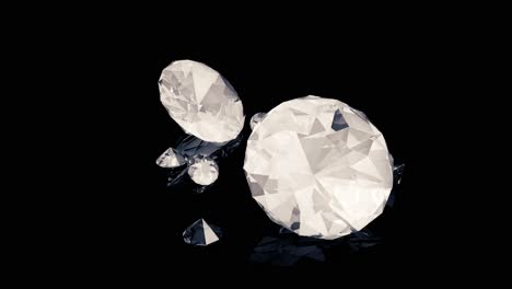 diamonds on black background