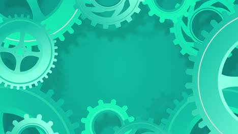 abstract mint green gears background