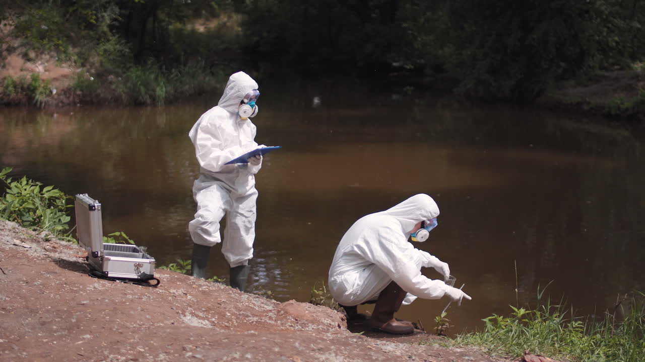 Environmental Scientists Testing Water Quality