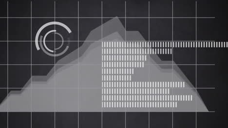animación del procesamiento de datos digitales sobre la red