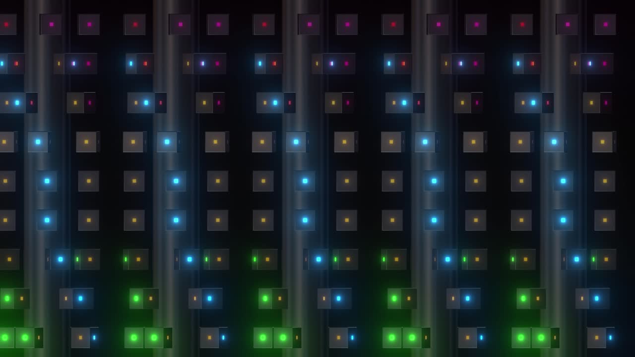 Abstract Glowing Cubes Background