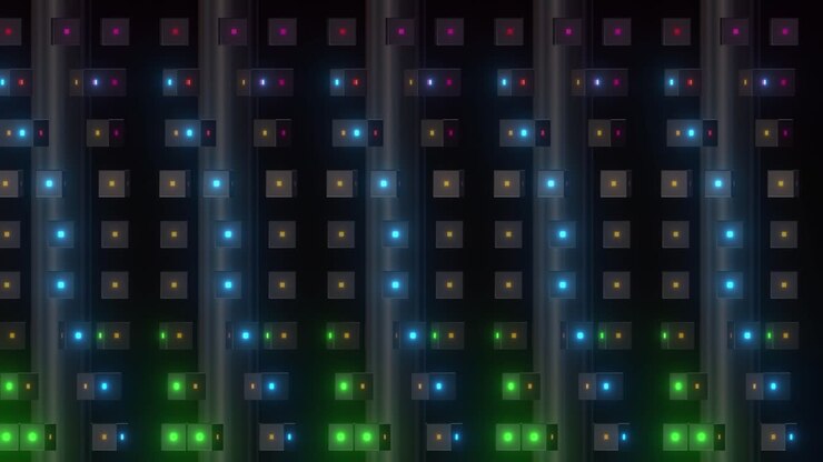 Abstract Glowing Cubes Background