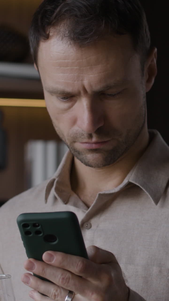 Homem usando um smartphone