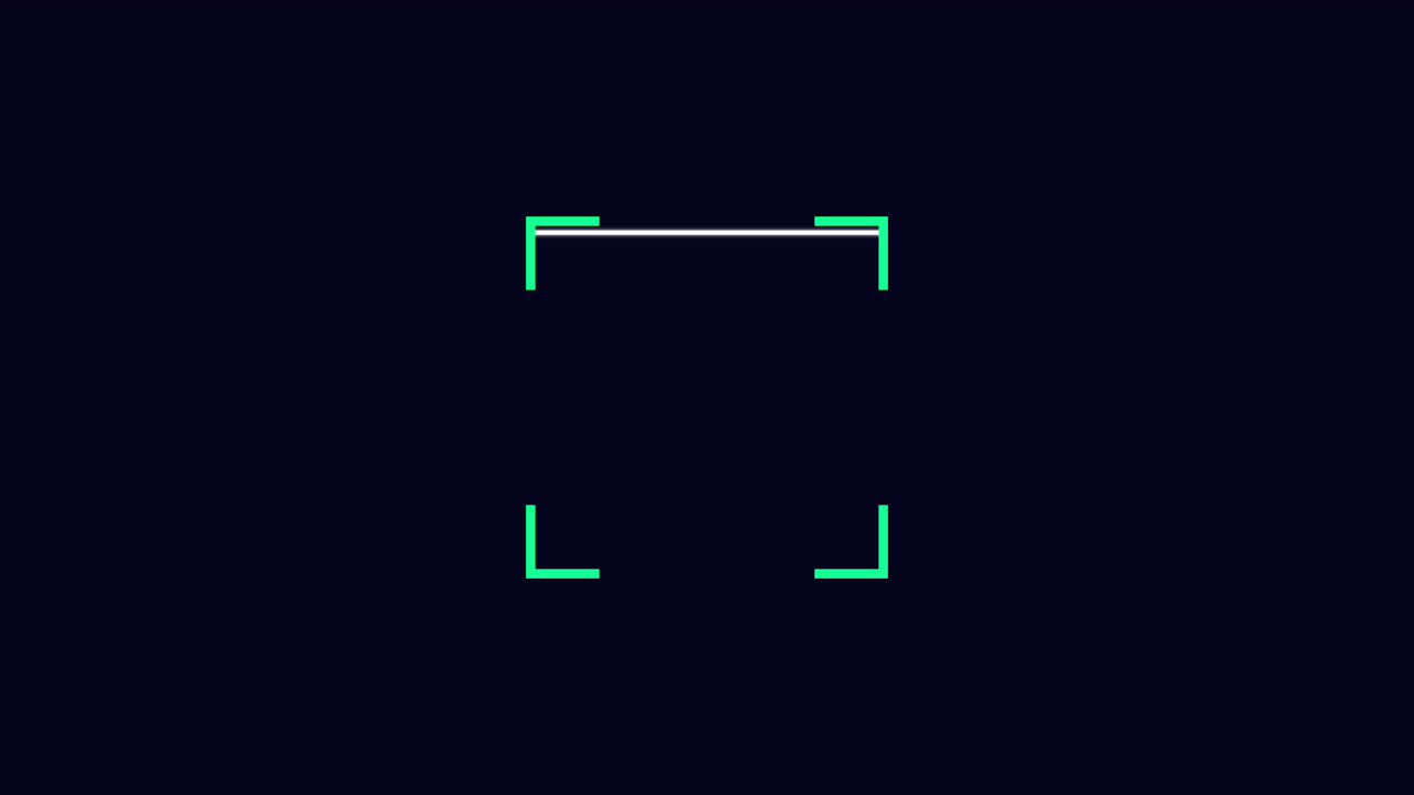 Animated Digital Scanning Line with Green Frame