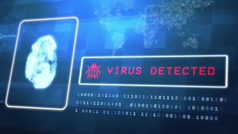 fingerprint authentication and data download with security alert
