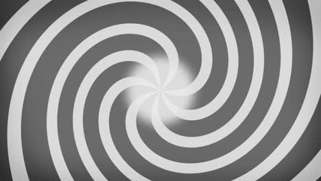 Spiral-twirling-2D-shape-line-animation-optical-illusion-hypnotic-Kaleidoscope-circular-motion-graphics-visual-effect-gradient-background-colour-grey-wash