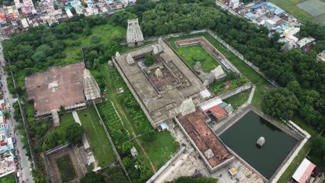 Vogelperspektive-Auf-Sri-Kanchi-Kamakshi-Amman-Tempel-Und-Kanchipuram-Stadt