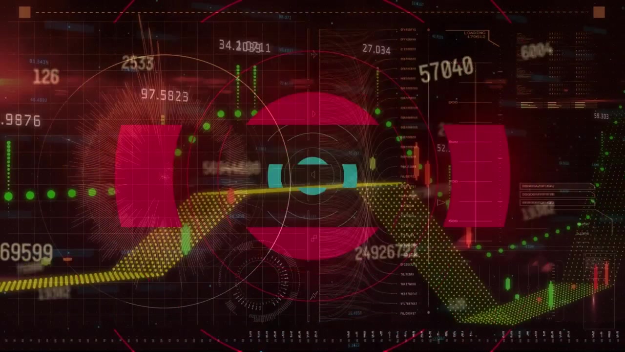 Animation of data processing over shapes