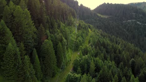 cable car in the austria high alps