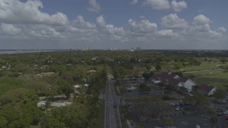 fort myers florida aerial v5 forward aerial along mcgregor boulevard towards the country club - dji inspire 2, x7, 6k - march 2020