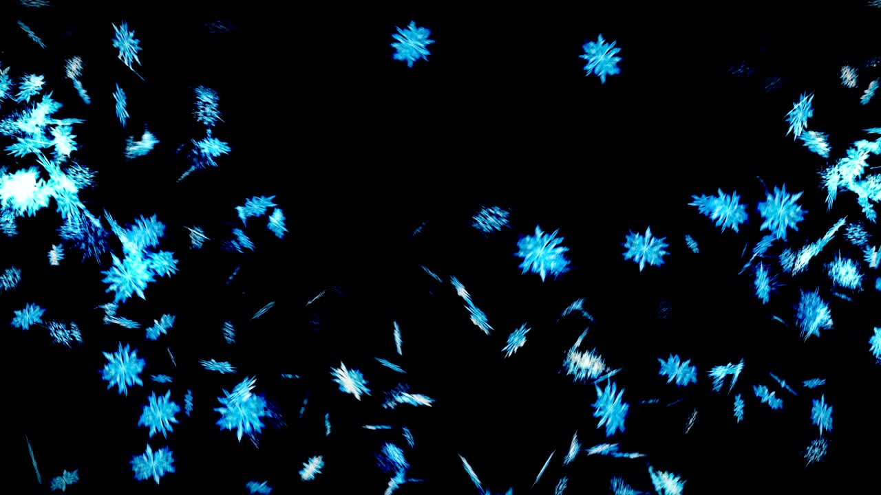 검은 바탕에 떨어지는 눈송이, 루프 글리터 애니메이션