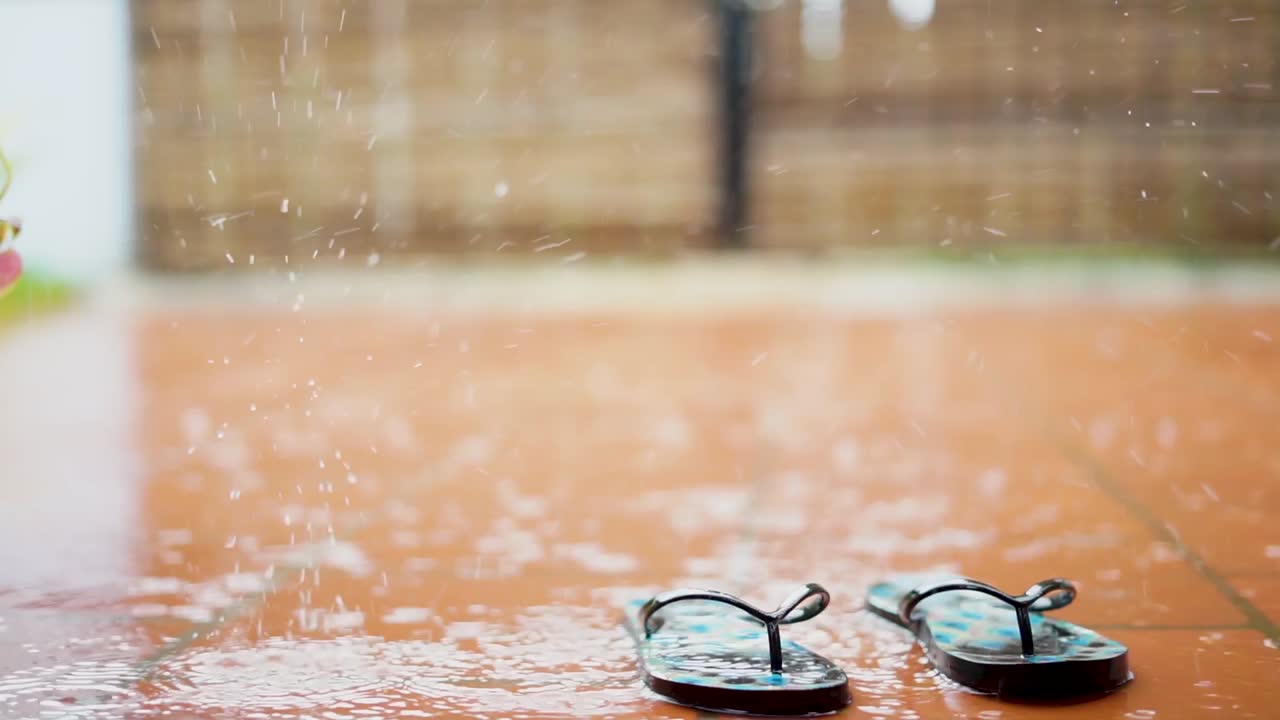 아시아에서 비가 오는 계절은 느린 동작입니다.