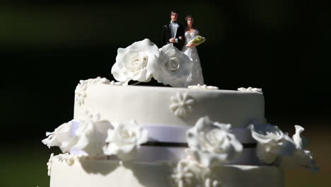 wedding cake with cake toppers