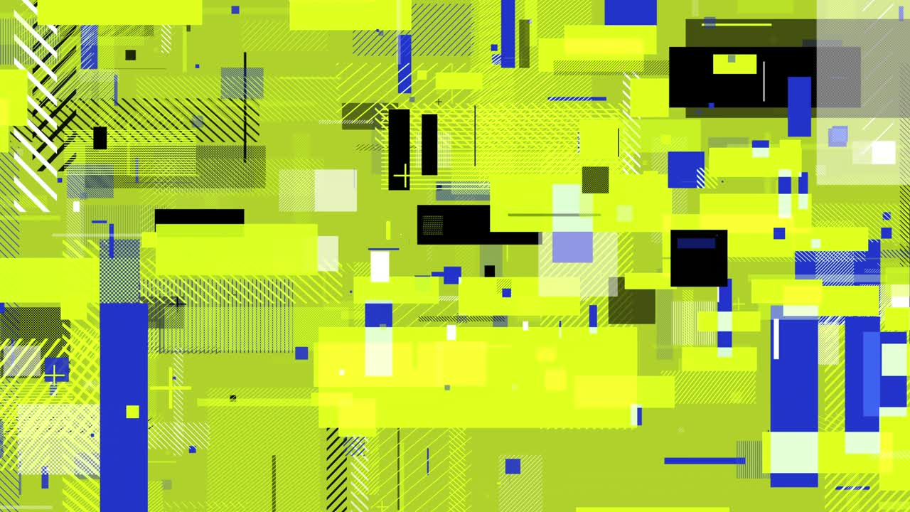 objetos planos azules y amarillos abstract.flow [loop]