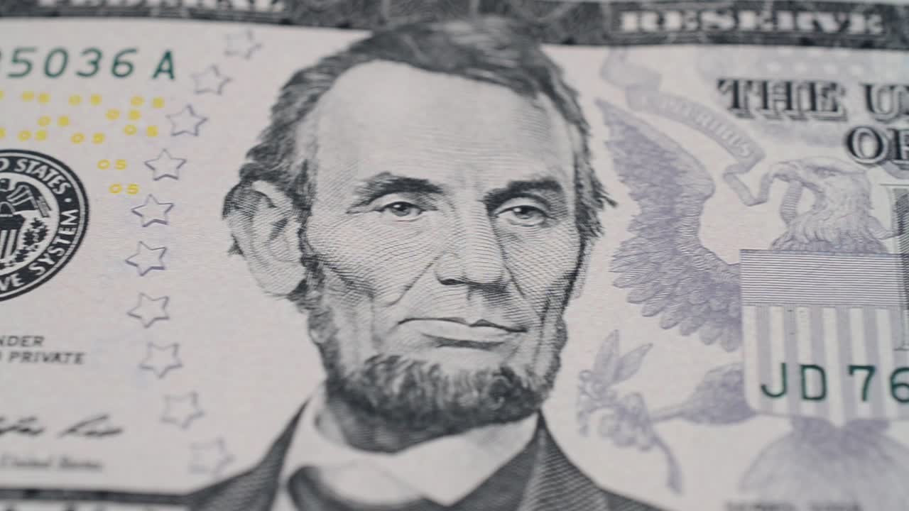 Banconota degli Stati Uniti. Taglio da cinque dollari