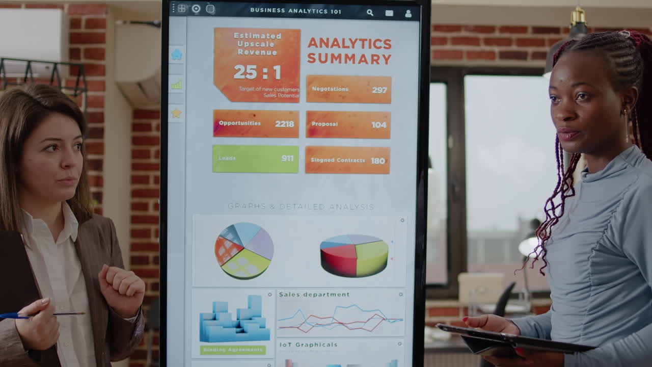 Multi ethnic team of women planning business project