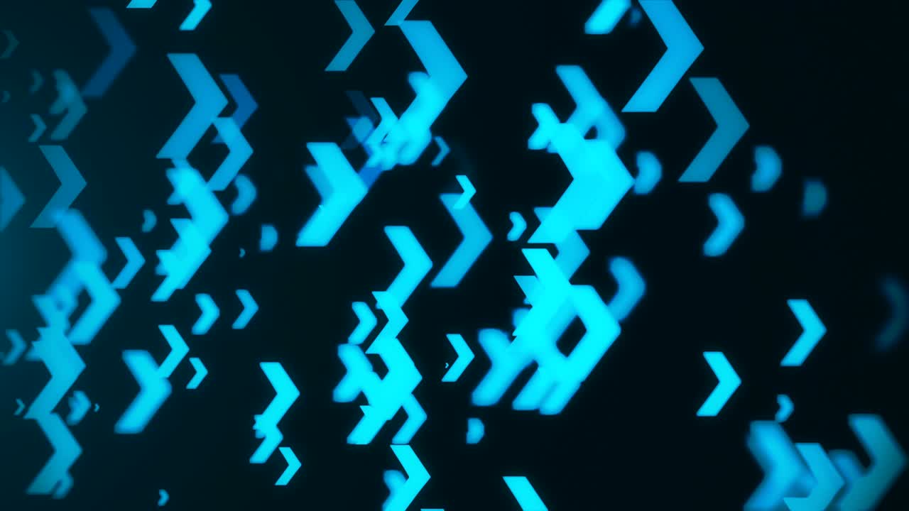Abstract blue arrows background. Technology