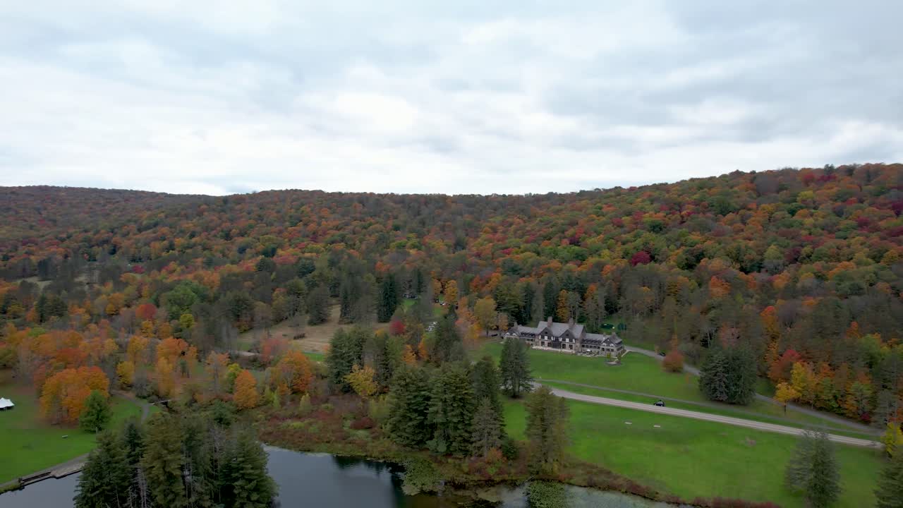 Allegheny State Park New York State Red House Lodge by lake