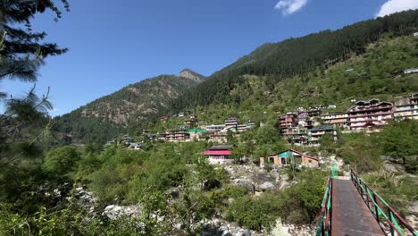 Natural diversity and houses in the hilly areas.