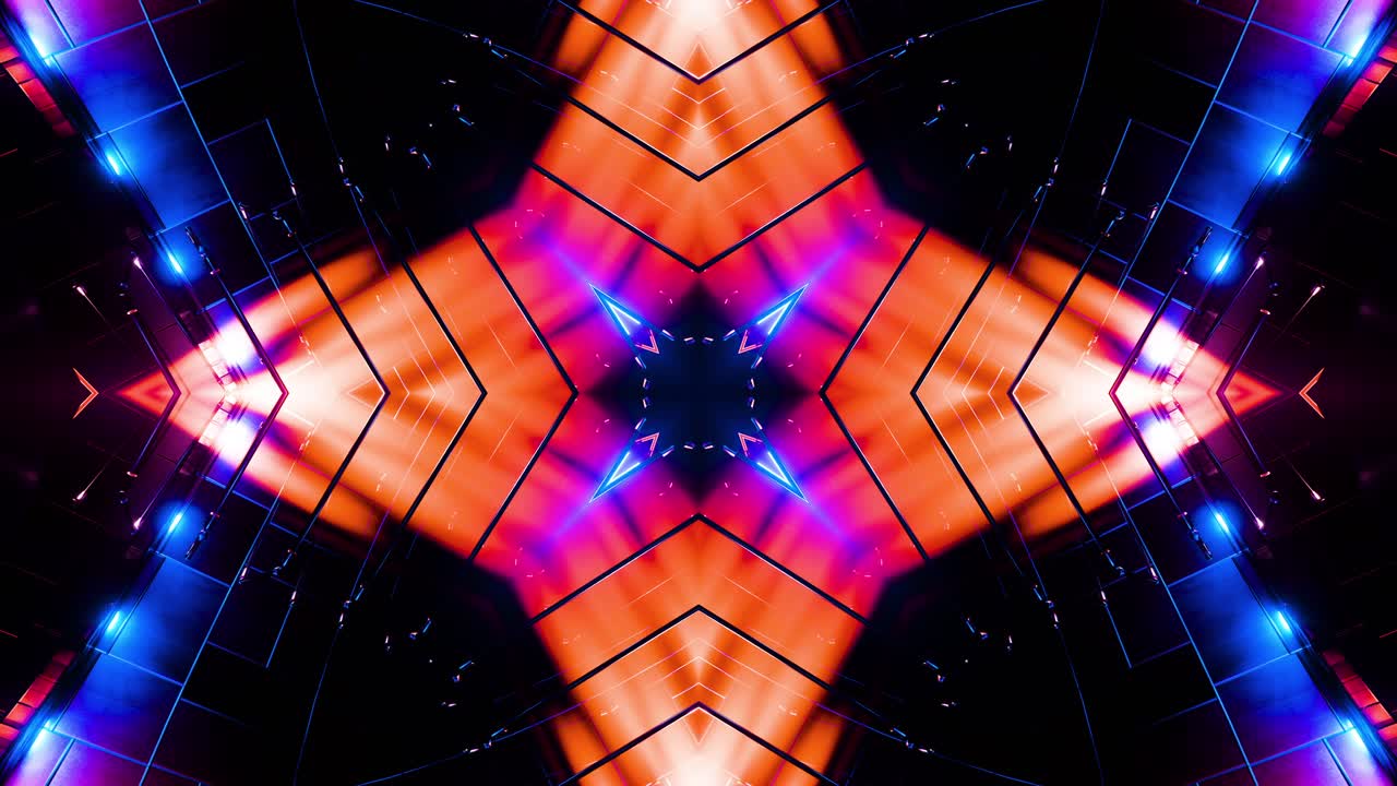 espectáculo de luces de neón abstracto