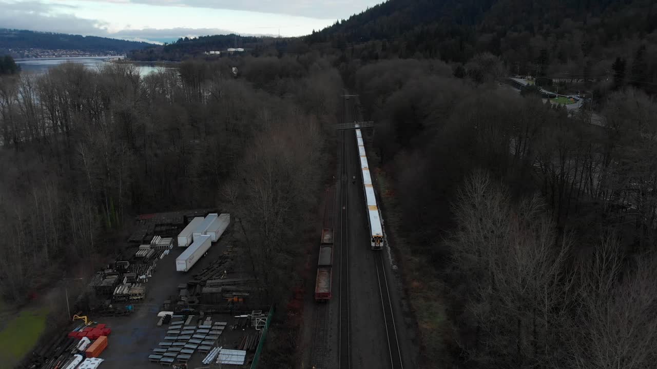버나비, 브리티시 컬럼비아, 캐나다의 바넷 해양 공원 주변의 다양한 드론 샷