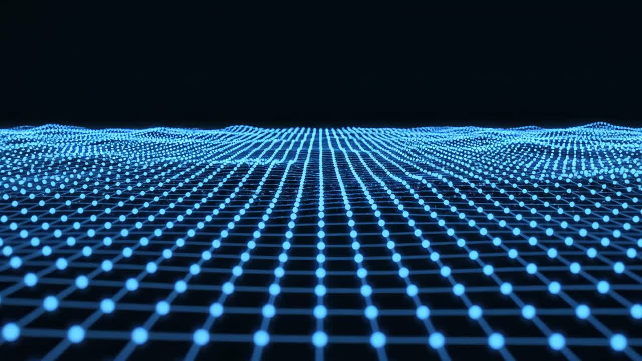 Abstract Blue Grid Network