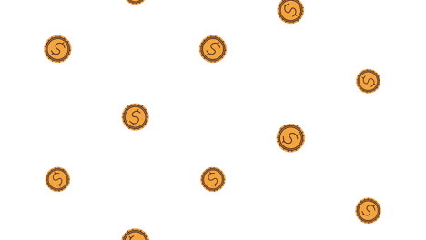 monedas dinero dólares patrón animación