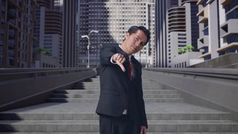 businessman disapproving