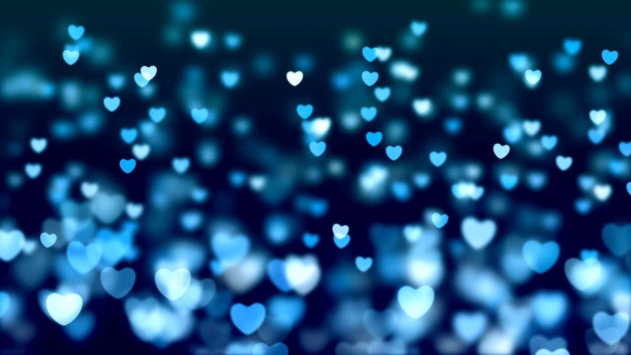 4k 부드러운 파란색 심장 배경 (loopable) 스 비디오