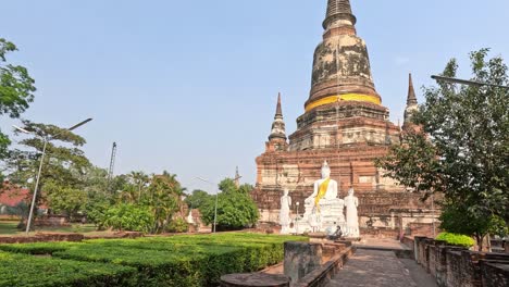 time-lapse of a historic temple complex