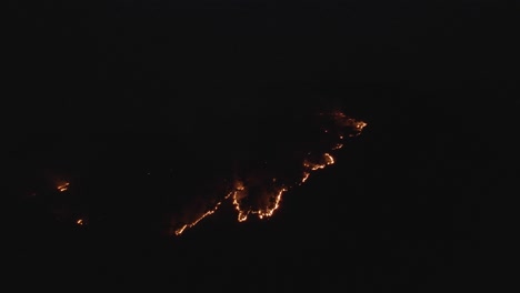 the aerial view shows the fires in the hattiban forest on the outskirts of kathmandu, nepal.