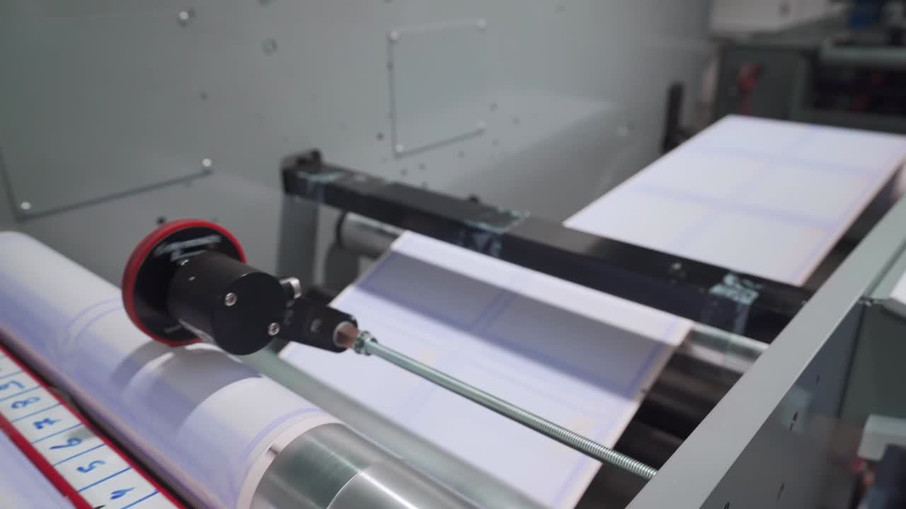 Long Parchment Paper Printed With Borders For Diploma In A Rolling Machine