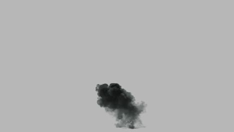 3d animation of large smoke effect, include alpha