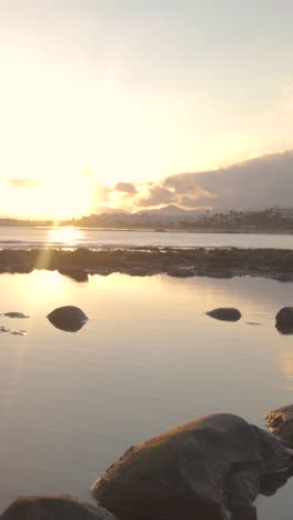 golden sunset beach scene