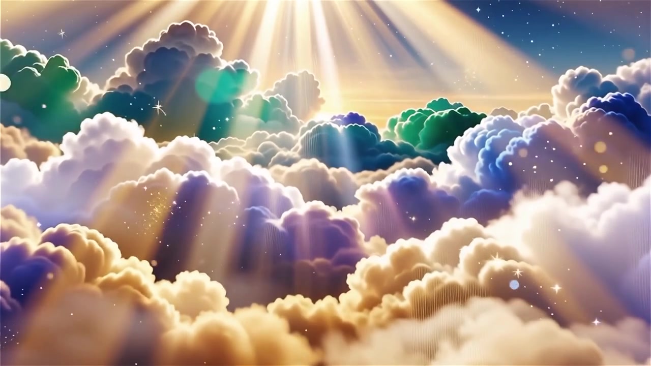 Christian Heavenly Light Worship Background