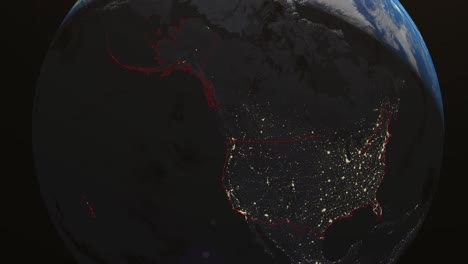 la tierra de los estados unidos oklahoma noche