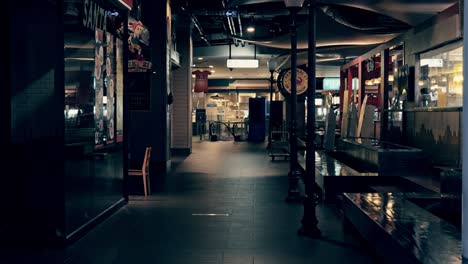 el centro comercial está cerrado por el brote de coronavirus covid-19.