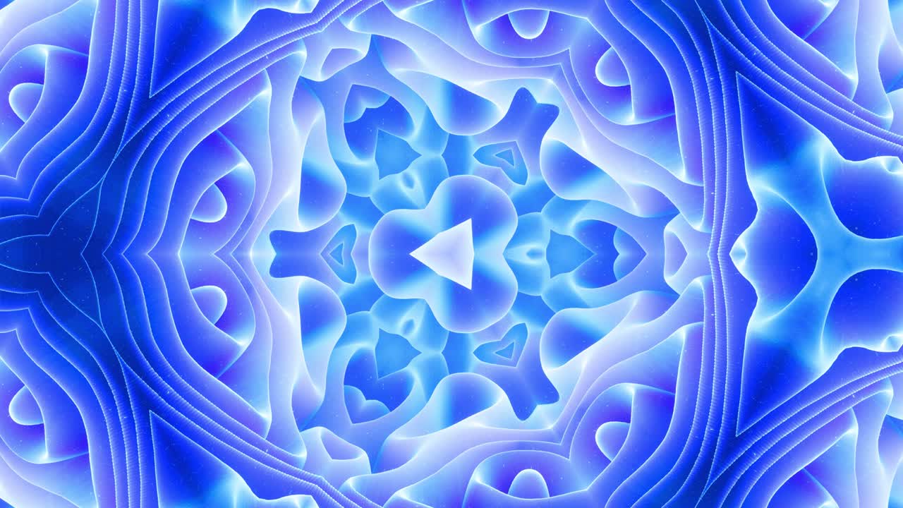animación en bucle liso de 3d abstracto forma mate suave como flor o mandala, estructura simétrica de material de terciopelo púrpura azul intercalado con pañuelos, cambia de forma suavemente cíclica. gradiente