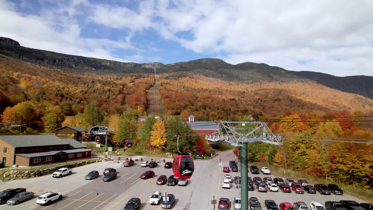 aerial gondola i stowe vermont i 4k