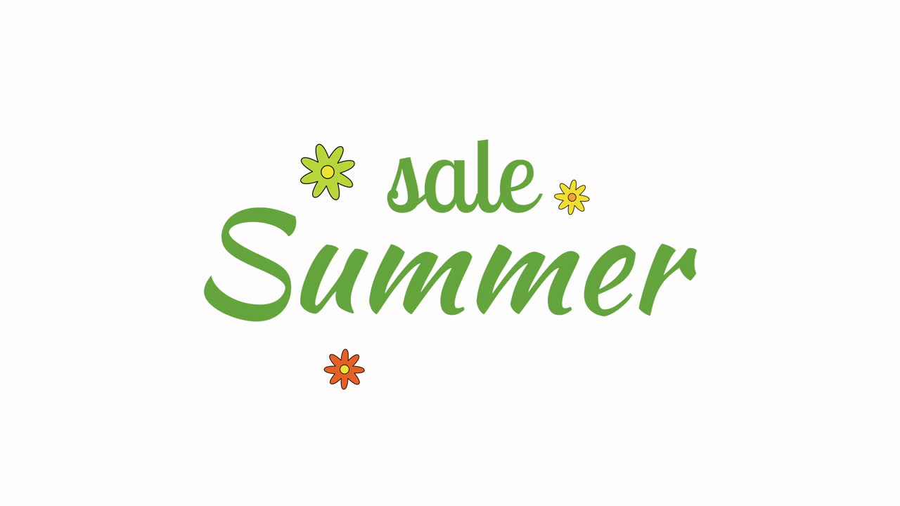 비행 복고풍 다채로운 꽃과 여름 세일