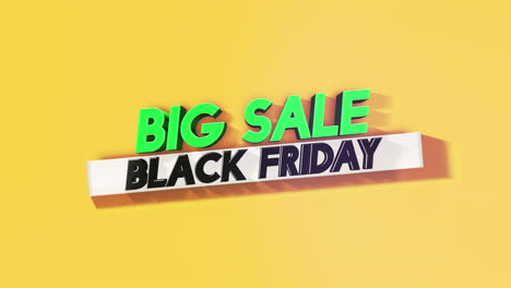 modern black friday and big sale text on yellow gradient