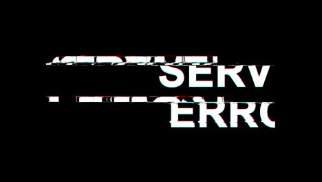 server error glitch effect text digital tv distortion 4k loop animation