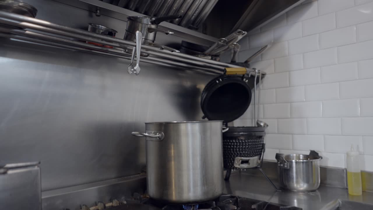 Commercial Kitchen with Cooking Equipment