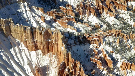 snowy winter landscape of bryce canyon's hoodoos