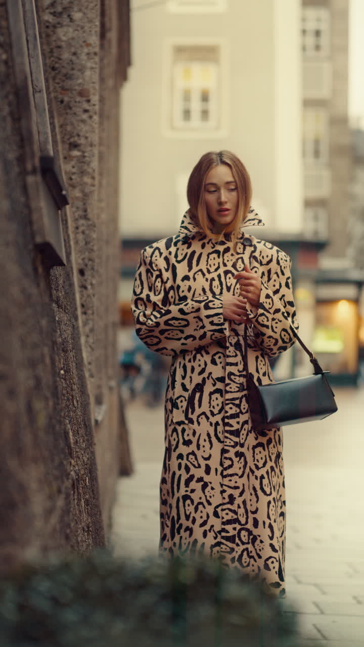 Woman in a Leopard Print Coat