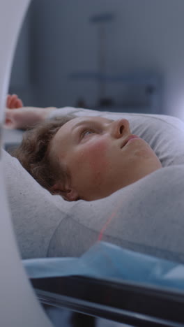 woman undergoing ct scan
